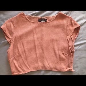 reformation dark salmon colored top size 8